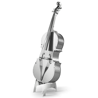 Fascinations Metal Earth Musical Bass Fiddle 3D Steel Model NEW 