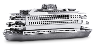 thumbnail image 2 of Fascinations Metal Earth Commuter Ferry Boat – 3D Laser Cut Steel Puzzle Model Kit (MMS068) 2 of 6