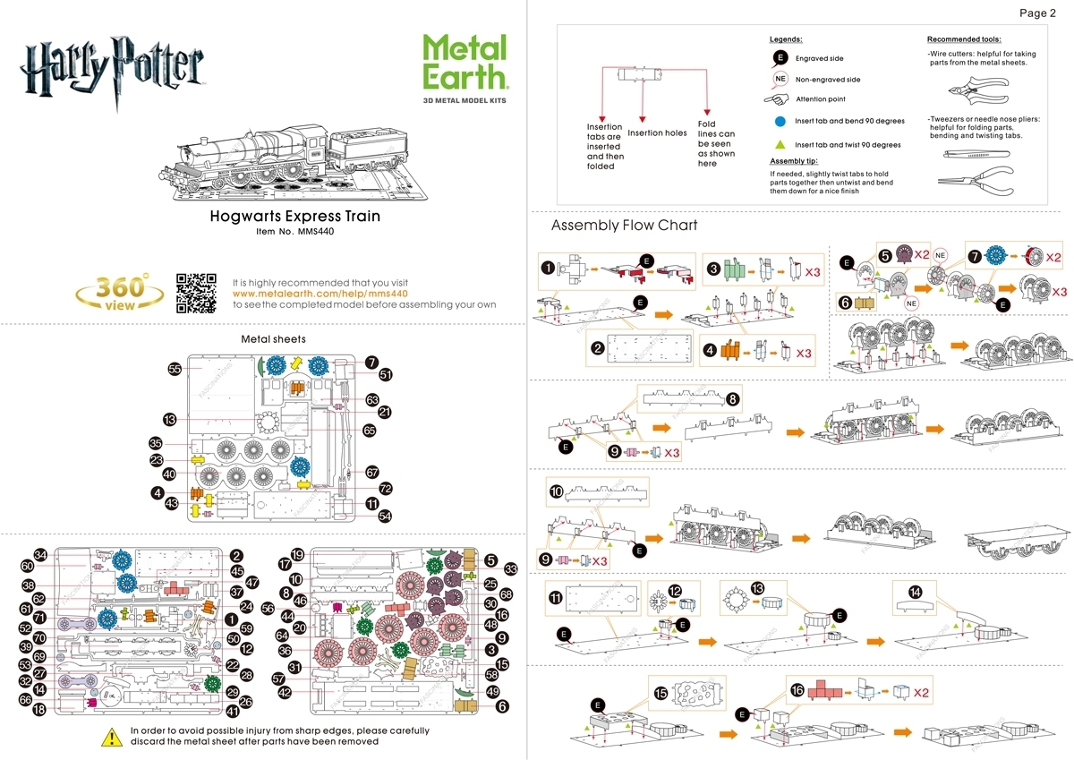 Fascinations Metal Earth – Hogwarts Express With Track 3D Metal Model Kit