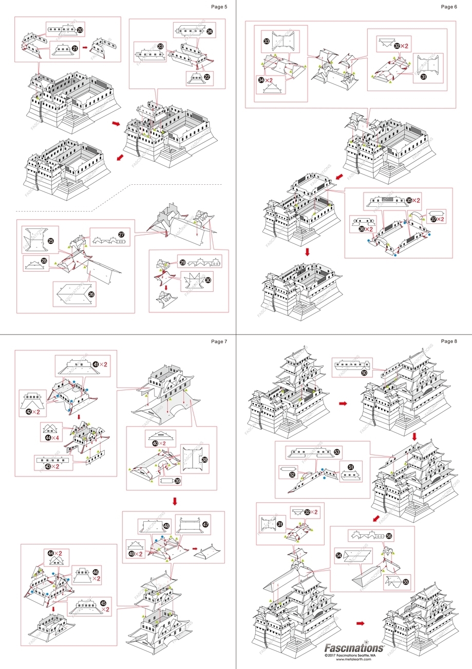 Fascinations Metal Earth Himeji Castle 3D Model Kit