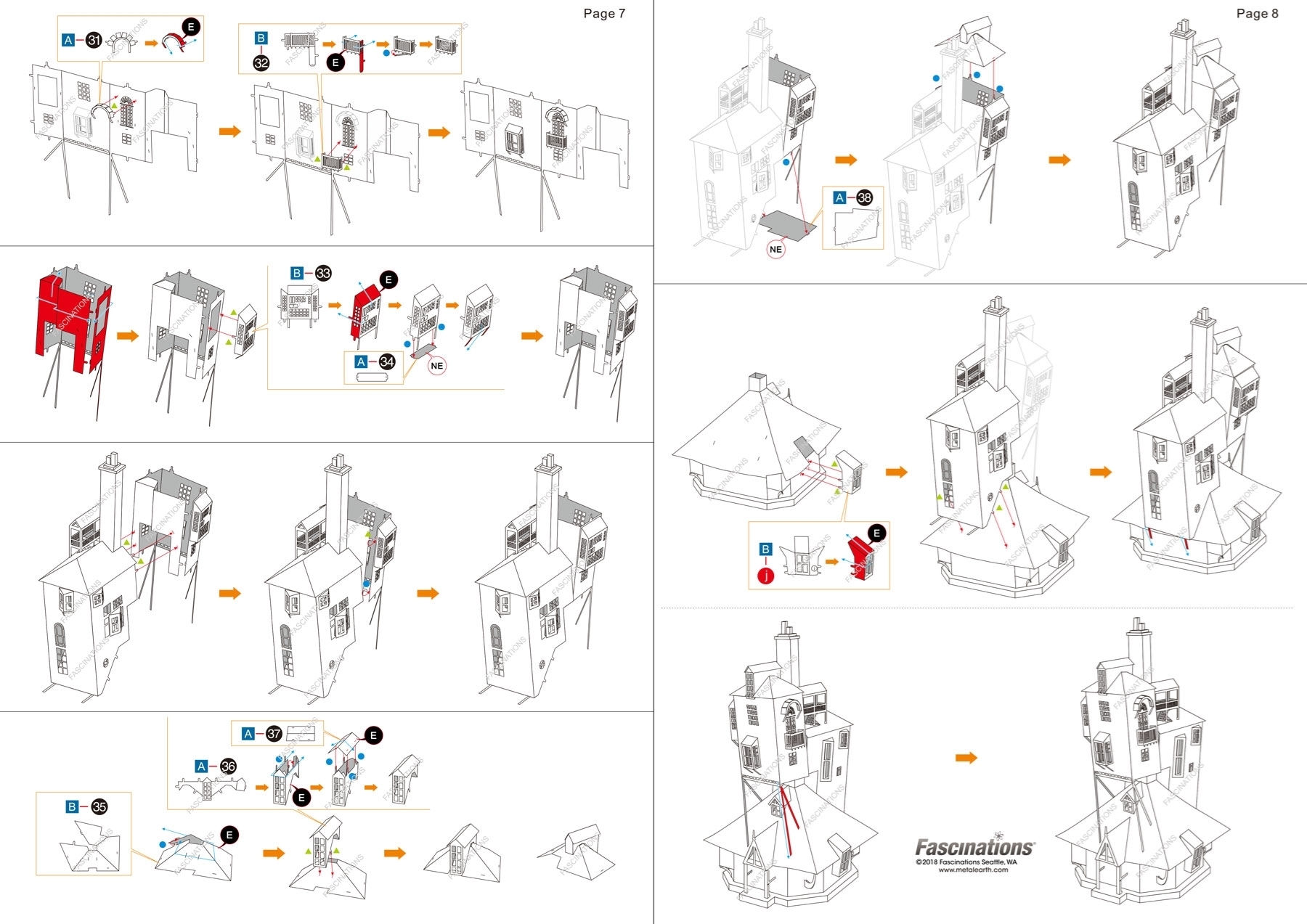 Fascinations Harry Potter the Burrow 3D Metal Models