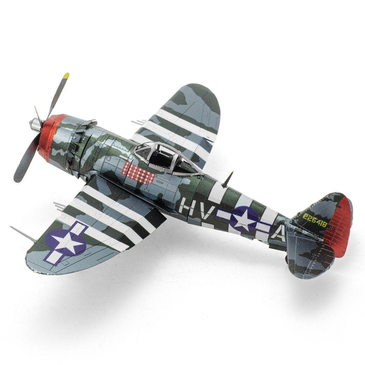 thumbnail interactive-video image 1 of Fascinations Metal Earth P-47 Thunderbolt 3D Steel Model Kit – 1:94 Scale 1 of 6